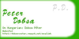 peter dobsa business card